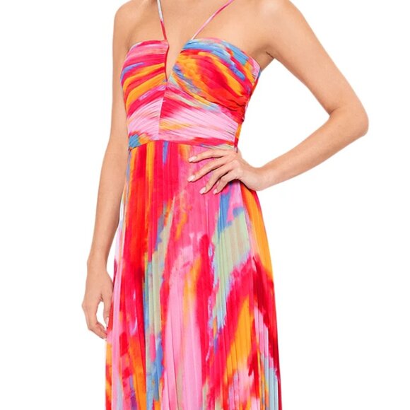 Aqua Dresses & Skirts - Aqua Multicolor V-notch Sleeveless Dress, Size 8